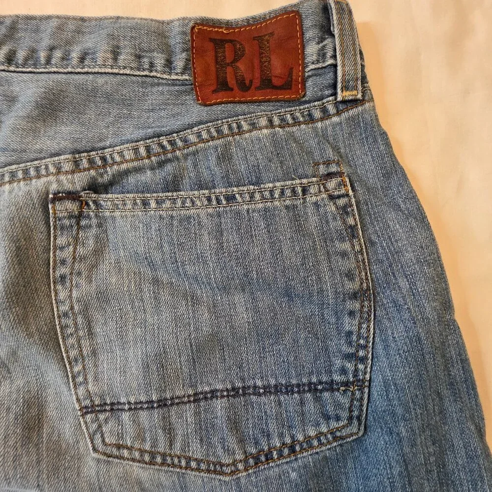 Ralph Lauren (RL) Men's Thompson Loose Wide Leg Jeans, Size 38
